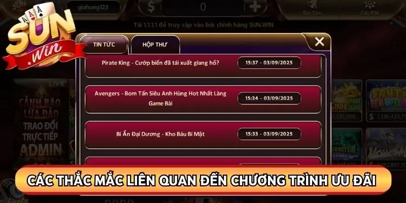 Các thắc mắc liên quan đến chương trình ưu đãi từ cổng game