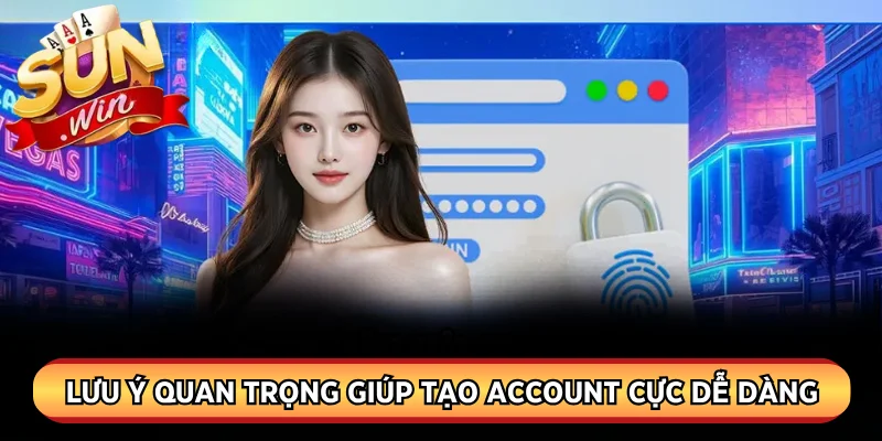Lưu ý quan trọng giúp tạo account cực dễ dàng