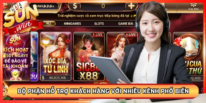 Bộ phận hỗ trợ khách hàng với nhiều kênh phổ biến
