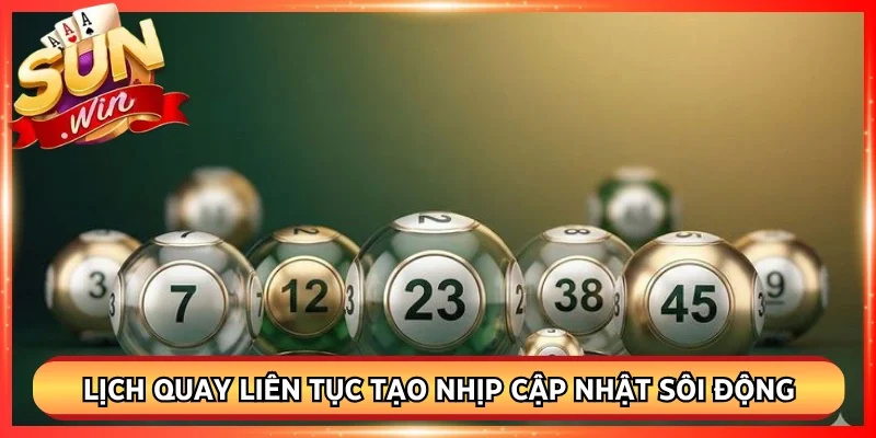 Lịch quay liên tục tạo nhịp cập nhật dữ liệu sôi động